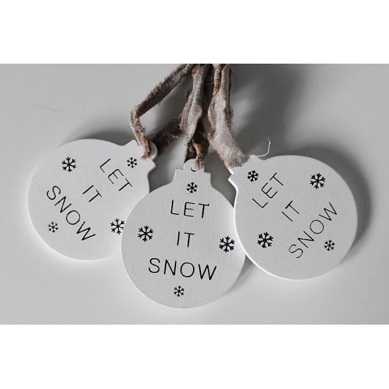 Drewniane Bombki, Let It Snow, Skandynawski Styl